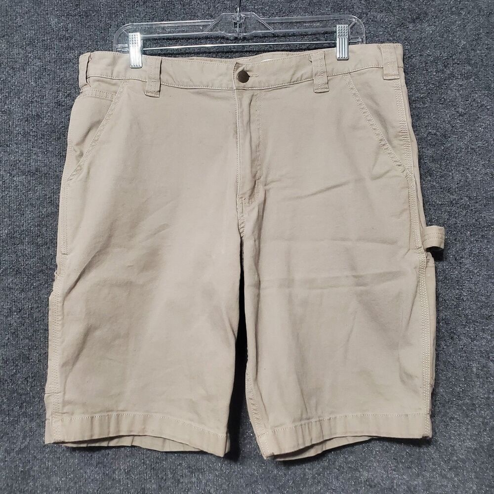 Carhartt Shorts Mens 36 Beige Rugged Flex Relaxed Fit Canvas Utility Skate Y2K
